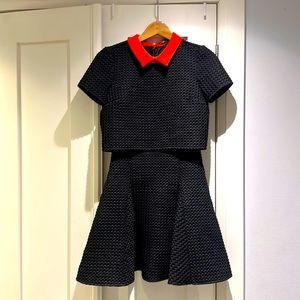 Maje dress with red collar (size 1)